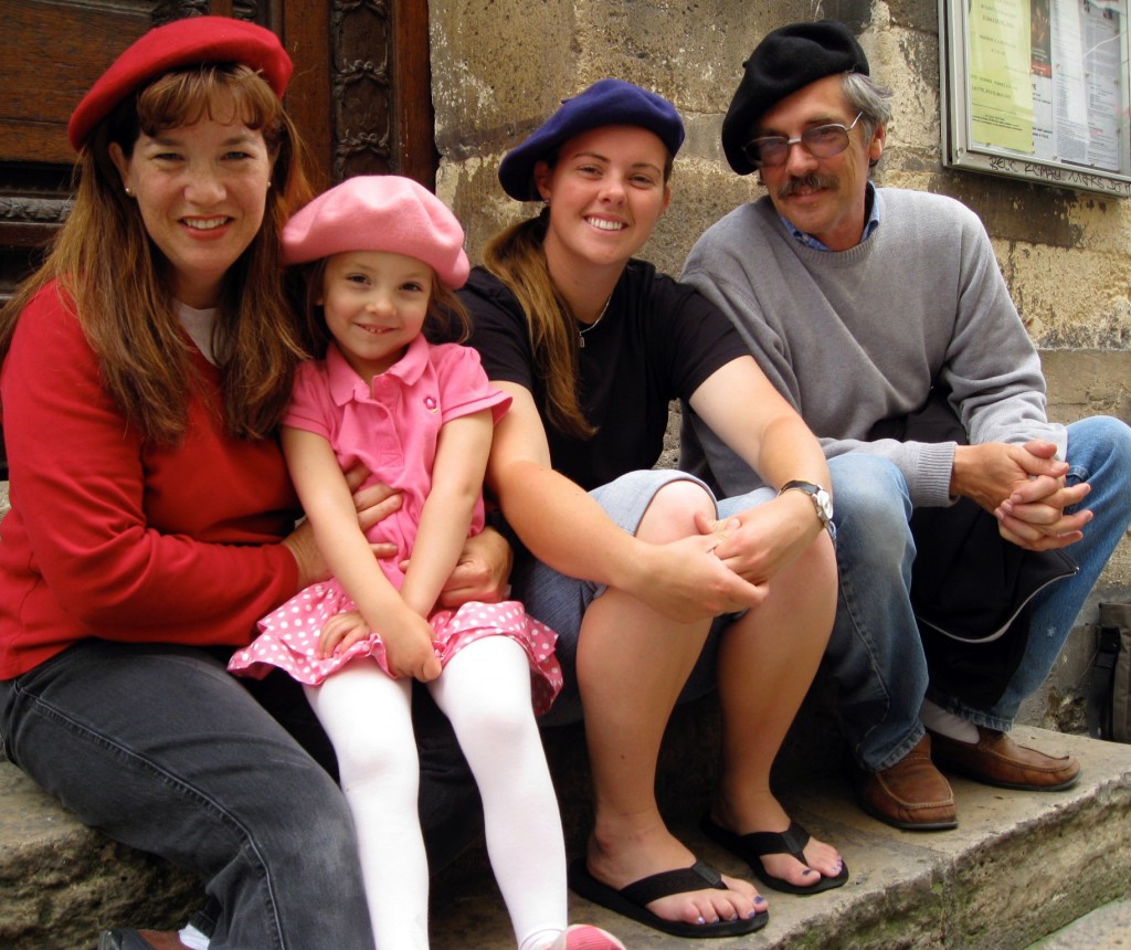 Kristin Luce & family in Paris, 2008